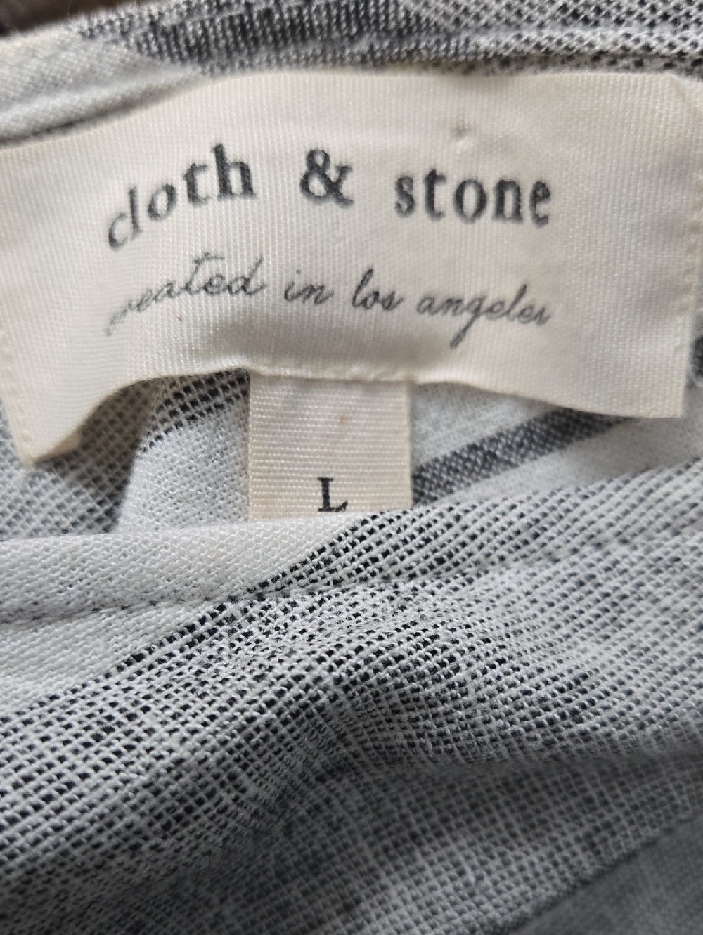 ANTHROPOLOGIE Cloth & Stone Linen Blend Jumpsuit Wide Leg Tie Waist Sz Large - Picture 11 of 12